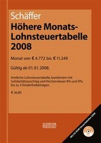 Abbildung von: Höhere Monats-Lohnsteuertabelle 2008 - Schäffer-Poeschel