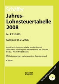 Abbildung von: Jahreslohnsteuertabelle 2008 - Schäffer-Poeschel