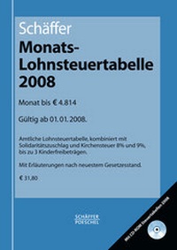 Abbildung von: Monatslohnsteuertabelle 2008 - Schäffer-Poeschel