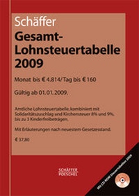 Abbildung von: Gesamtlohnsteuertabelle 2009 - Schäffer-Poeschel