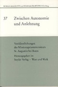 Cover: Zwischen Autonomie und Anlehnung - Steyler Verlagsbuchhandlung