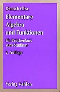 Abbildung von: Elementare Algebra und Funktionen - Vahlen