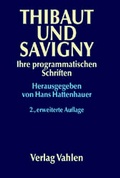 Cover: Thibaut und Savigny - Vahlen