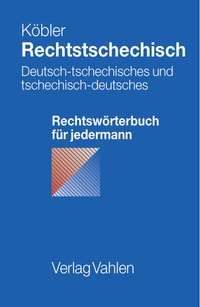 Enlarge image Cover: Rechtstschechisch - Vahlen