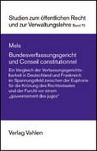 Abbildung von: Bundesverfassungsgericht und Conseil constitutionnel - Vahlen