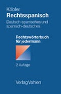 Cover: Rechtsspanisch - Vahlen