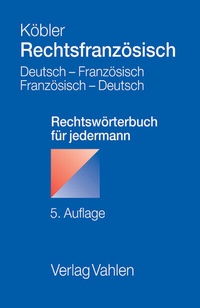 Abbildung von: Rechtsfranzösisch - Vahlen