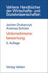 Abbildung von: Unternehmensbewertung - Vahlen