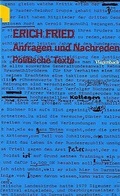 Cover: Anfragen und Nachreden - Wagenbach