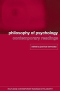 Cover: Philosophy of Psychology: Contemporary Readings - Routledge