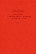 Cover: Mitteilungen des Deutschen Arch&auml;ologischen Instituts. Abteilung Kairo - Philipp von Zabern in Herder