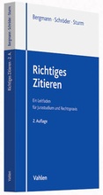 Cover: Richtiges Zitieren - Vahlen