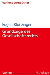 Abbildung von: Grundzüge des Gesellschaftsrechts - Vahlen