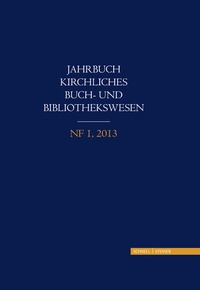 Abbildung von: Jahrbuch kirchliches Buch- und Bibliothekswesen - Schnell & Steiner