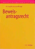 Cover: Beweisantragsrecht - C.F. M&uuml;ller