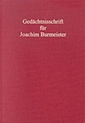Cover: Ged&auml;chtnisschrift f&uuml;r Joachim Burmeister - C.F. M&uuml;ller