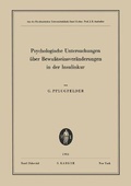 Cover: Psychologische Untersuchungen ueber Bewusstseinsveraenderungen in der Insulinkur - S Karger AG