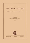 Cover: Der Objektverlust - S Karger AG