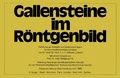 Cover: Gallensteine im R&ouml;ntgenbild - Karger, S