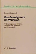 Cover: Das Grundgesetz im Wortlaut - C.F. M&uuml;ller