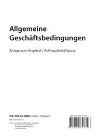 Abbildung von: Allgemeine Geschäftsbedingungen - VDE Verlag