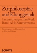Cover: Zeitphilosophie und Klanggestalt - Schott Music