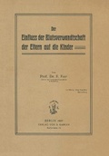 Bild: Der Einfluss der Blutsverwandtschaft auf die Kinder - S Karger AG