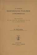 Cover: Die Errichtung geburtshilflicher Polikliniken an Hebammenschulen - S Karger AG