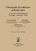 Cover: Chirurgische Krankheiten im Kindesalter - S Karger AG