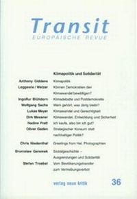 Enlarge image Cover: Transit 36 - Neue Kritik