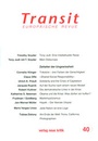 Cover: Transit 40 - Neue Kritik