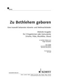 Cover: Zu Bethlehem geboren - Schott Music