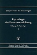 Cover: Psychologie der Erwachsenenbildung - Hogrefe