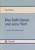 Cover: Das Individuum und seine Welt - Hogrefe