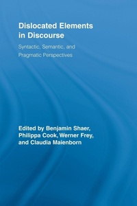 Enlarge image Cover: Dislocated Elements in Discourse - Routledge