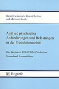 Cover: Analyse psychischer Anforderungen und Belastungen in der Produktionsarbeit - Hogrefe