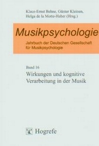 Enlarge image Cover: Musikpsychologie - Hogrefe