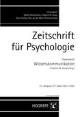 Cover: Zeitschrift f&uuml;r Psychologie - Hogrefe