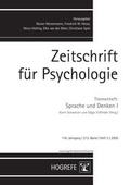 Cover: Zeitschrift f&uuml;r Psychologie - Hogrefe