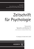 Cover: Zeitschrift f&uuml;r Psychologie - Hogrefe