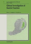 Cover: Frontiers of Gastrointestinal Research / Clinical Investigation of Gastric Function - Karger, S