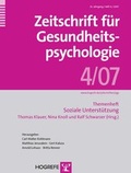 Cover: Zeitschrift f&uuml;r Gesundheitspsychologie - Hogrefe