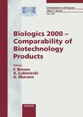 Cover: Developments in Biologicals / Biologics 2000 - Comparability of Biotechnology Products - Karger, S