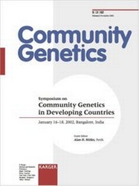 Enlarge image Cover: Community Genetics in Developing Countries - Karger, S