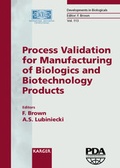 Cover: Developments in Biologicals / Process Validation for Manufacturing of Biologics and Biotechnology Products - Karger, S