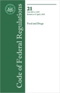 Cover: Code of Federal Regulations. Title 21, Food and Drugs, Parts 800 to 1299 - S.Karger