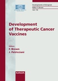 Cover: Developments in Biologicals / Development of Therapeutic Cancer Vaccines - Karger, S