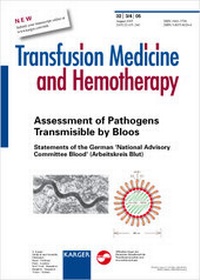 Enlarge image Cover: Assessment of Pathogens Transmissible by Blood - Karger, S