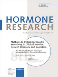Enlarge image Cover: Methods to Determine Insulin Sensitivity in Clinical Practice. Growth Hormone and Cognition - Karger, S