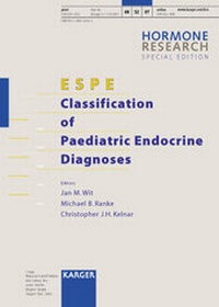 Enlarge image Cover: ESPE Classification of Paediatric Endocrine Diagnoses - Karger, S